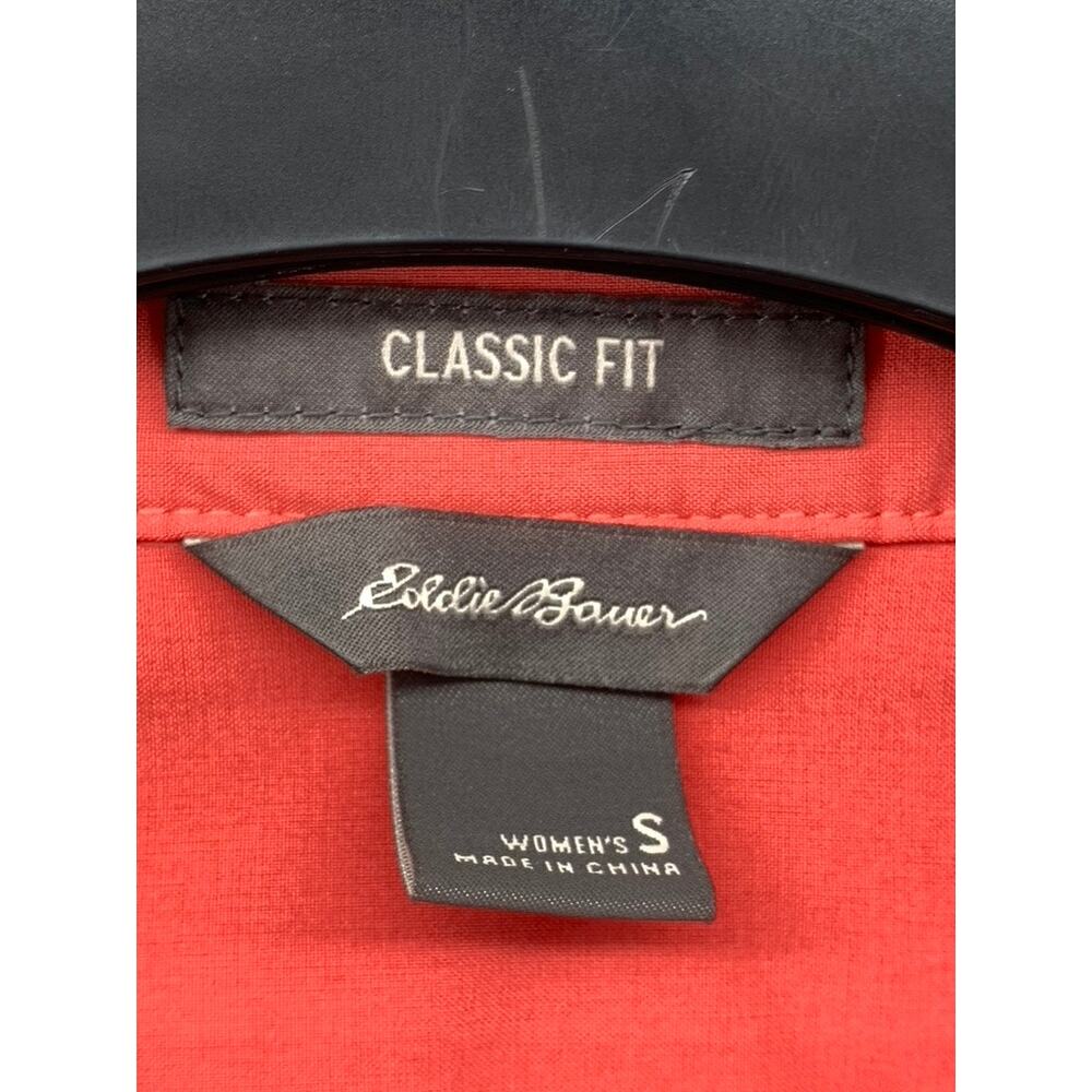 EDDIE BAUER Women's Red Classic-Fit Button-Up Long Sleeve Top SZ S - Picture 5 of 10